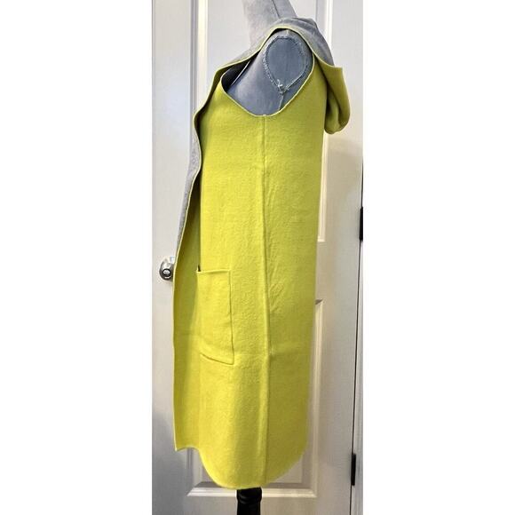 RAIN Open Front Hoodie Sleeveless Long Vest Cardigan Coat Women’s XS Pockets - Picture 2 of 9